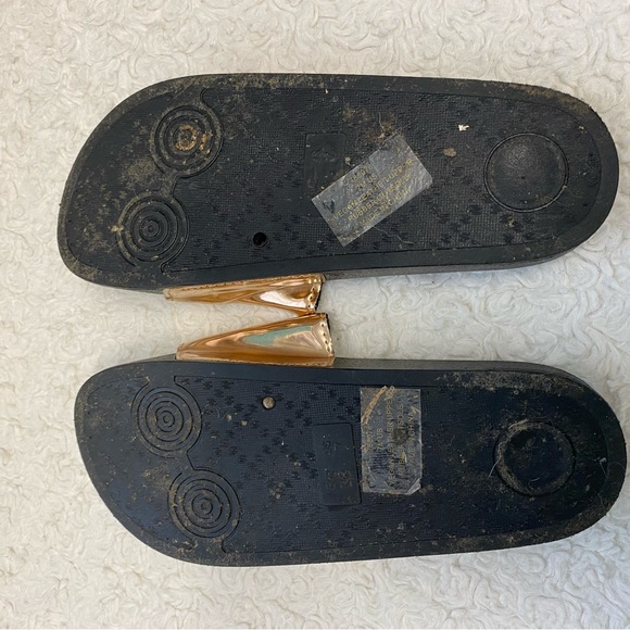 Slides women metallic rose gold size 7 - Picture 7 of 7
